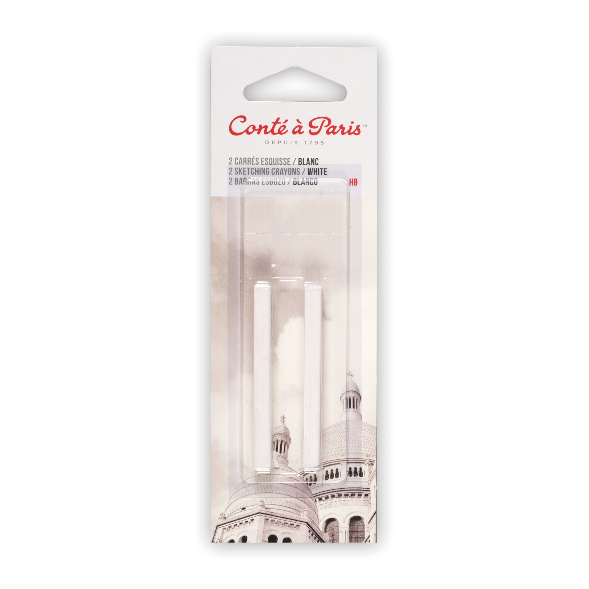 Conté à Paris™ White HB 2456 Sketching Crayons, 2ct.